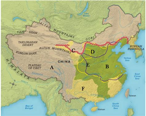 Ancient China Study guide map Diagram | Quizlet