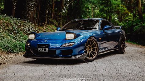 Mazda RX-7 FD, JDM, Japanese cars, sports car, Mazda, blue cars, road ...