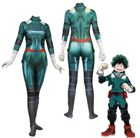 Anime Boku no Hero Academia Deku Izuku Midoriya Costume My Hero ...