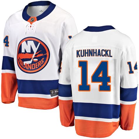 Men's Tom Kuhnhackl New York Islanders Fanatics Branded Away Jersey ...