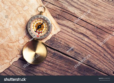 Old Treasure Map Compass Stock Photo 167897072 - Shutterstock