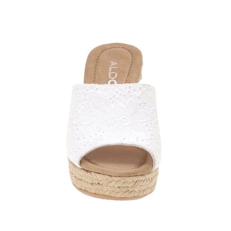 Aldo Wedge Sandals in White | Lyst