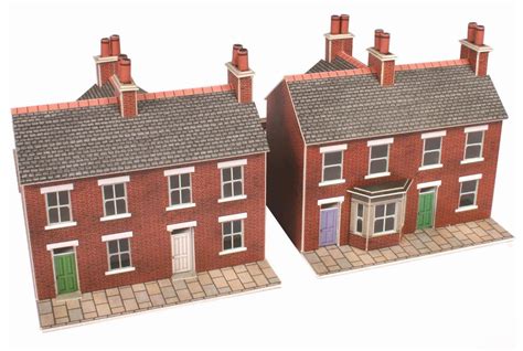 Metcalfe PN103 Terrace Houses in Red Brick (N gauge)