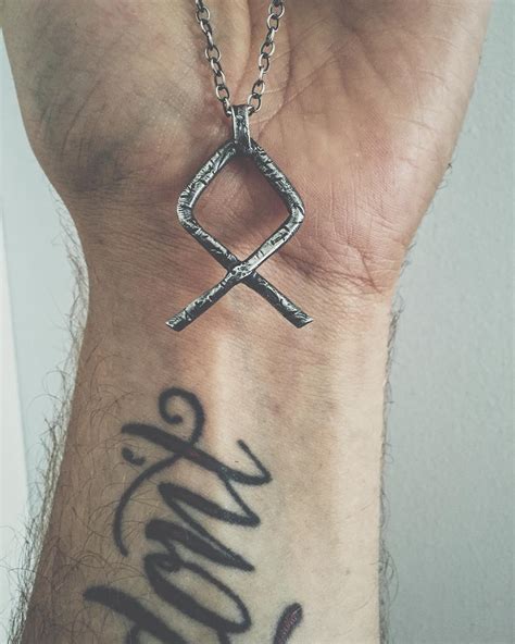 OTHALA sterling silver rune pendant | Darkwood Jewelry