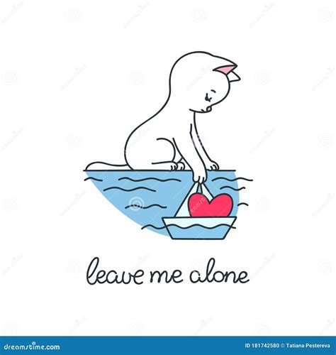 Leave Me Alone stock vector. Illustration of loneliness - 181742580