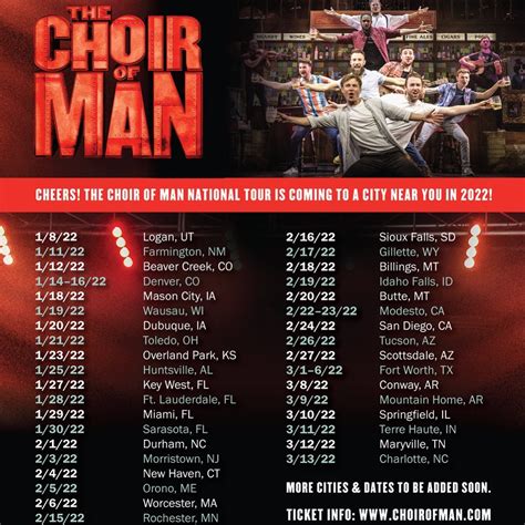 Hey USA! Check out our updated US Tour... - The Choir Of Man