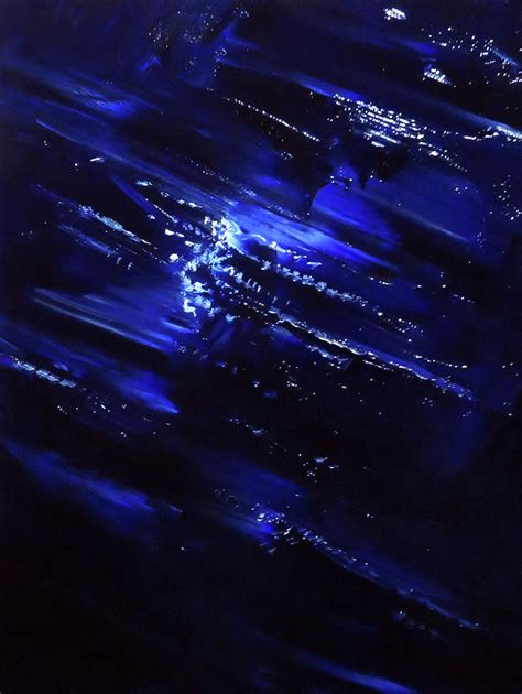 Blue Galaxy Painting by Johanna Hurmerinta