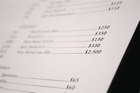 Expensive Menu Free Photo Download | FreeImages