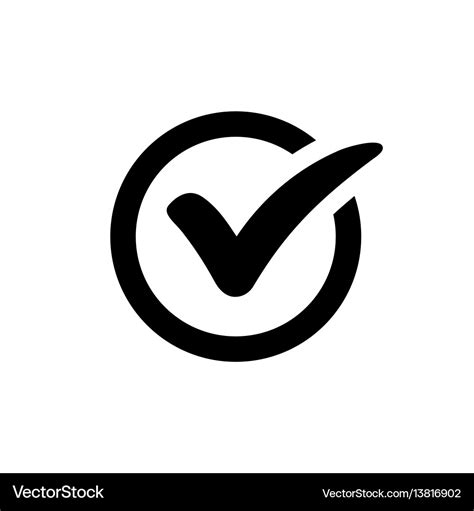 Check mark icon Royalty Free Vector Image - VectorStock