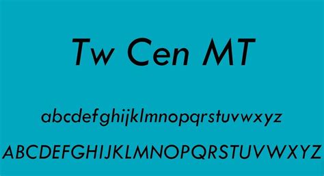 Tw Cen Mt Font License