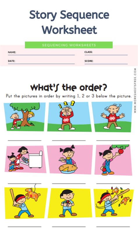 sequence stories worksheets