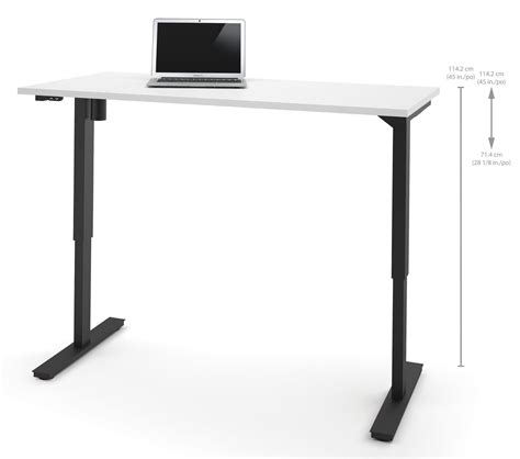 60" White Electric Height Adjustable Table from Bestar (65867-17 ...