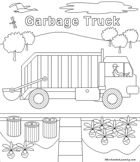 Garbage Truck Coloring Pages To Print