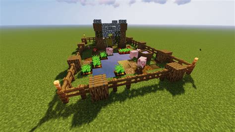 Pig pen design : r/Minecraft