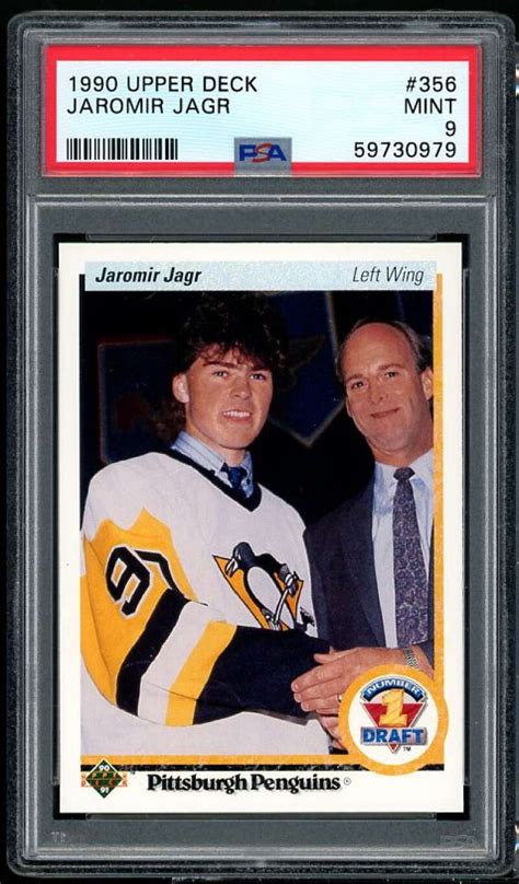 Jaromir Jagr Rookie Card 1990-91 Upper Deck #356 PSA 9 - Walmart.com