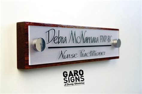 Office Door Sign: Professional Personalized Wood Sign Gift 10 x 2.5