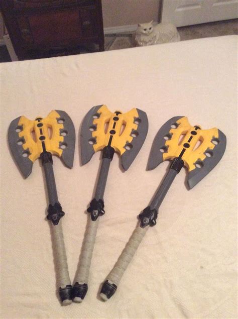 Nerf N-Force Foam Warlock Battle Axe LARP cosplay Prop LOT OF 3 ...