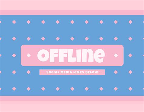 Simple Cute Pink & Blue Patterns Twitch Design | Behance