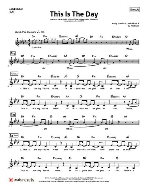 This Is The Day Sheet Music PDF (Planetshakers) - PraiseCharts