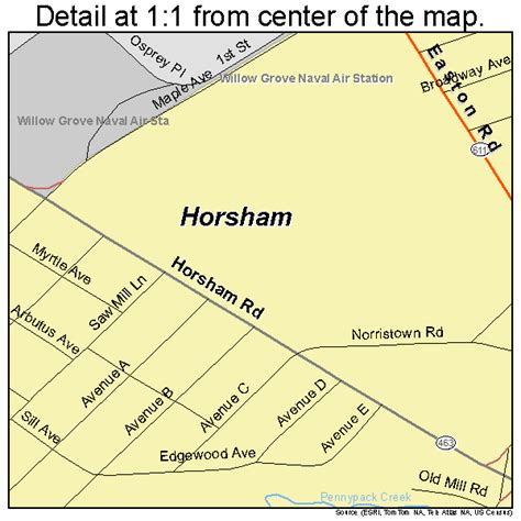 Horsham Pennsylvania Street Map 4235800