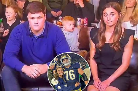 Joe Alt, girlfriend Emilie Meyer have awkward reaction at 2024 NFL Draft - Easy Reader