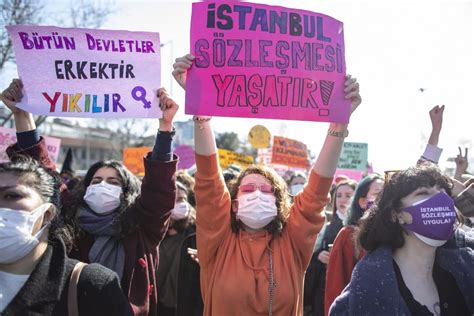 Hundreds protest against Turkey’s withdrawal from landmark women’s treaty | South China Morning Post