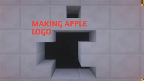 MAKING APPLE LOGO IN Minecraft - YouTube