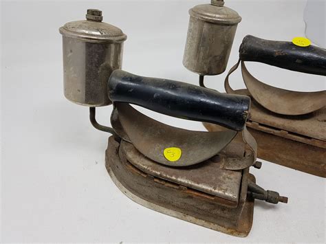 TWO VINTAGE GAS SAD IRONS - Schmalz Auctions