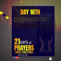 21 days prayer and fasting poster Template | PosterMyWall