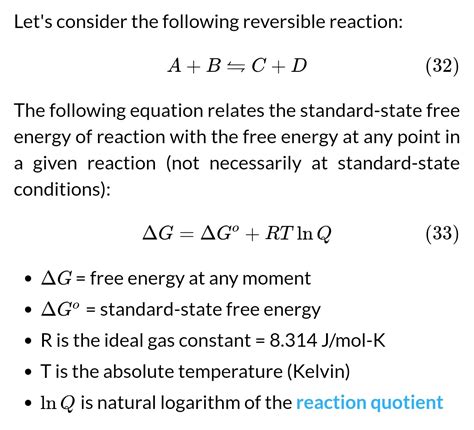 thermodynamics - Reaction quotient and Gibbs free energy at the start of a reaction - Chemistry ...