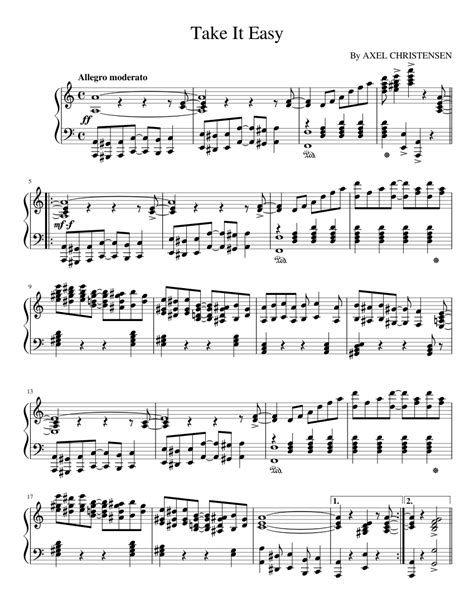 Take It Easy (1924) Sheet music for Piano (Solo) | Musescore.com