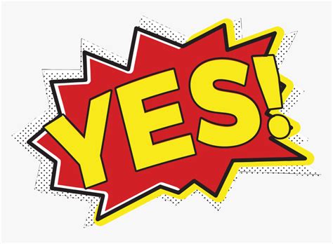 Yes - Yes Word Clipart Transparent, HD Png Download - kindpng