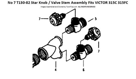 Star Knob Assembly Replacement VICTOR 315C 315FC | TORCHTIPS.COM