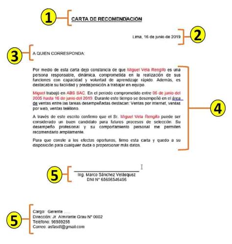 Como hacer una carta de recomendación laboral en Word