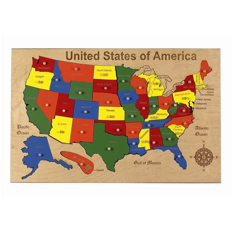 usa map puzzle | Map puzzle, Usa puzzle, Wooden puzzles