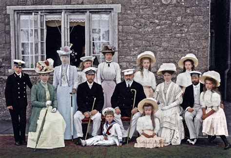 “The Russian Imperial family with their English relatives during the ...