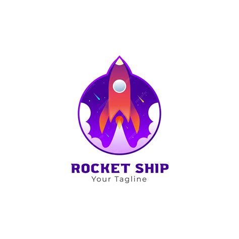 Premium Vector | Colorful rocket ship launch logo design