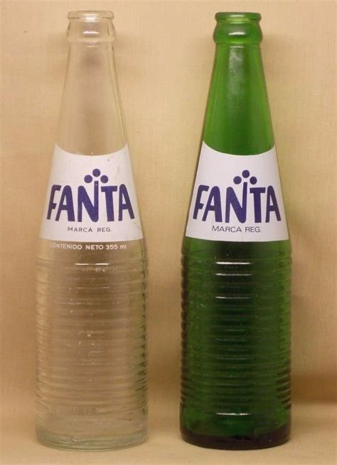 Lot of 2 FANTA 12oz Clear & Green Glass Returnable Bottles RETIRED from ...