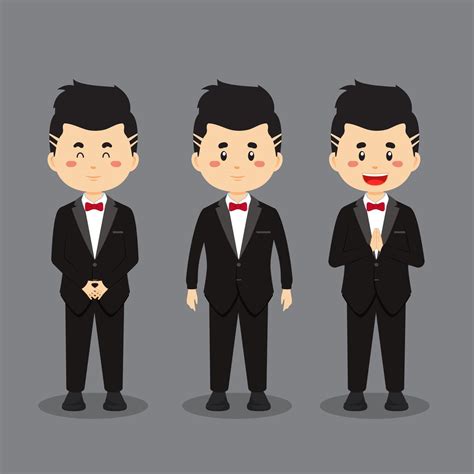 Wedding Character with Various Expression 3317411 Vector Art at Vecteezy