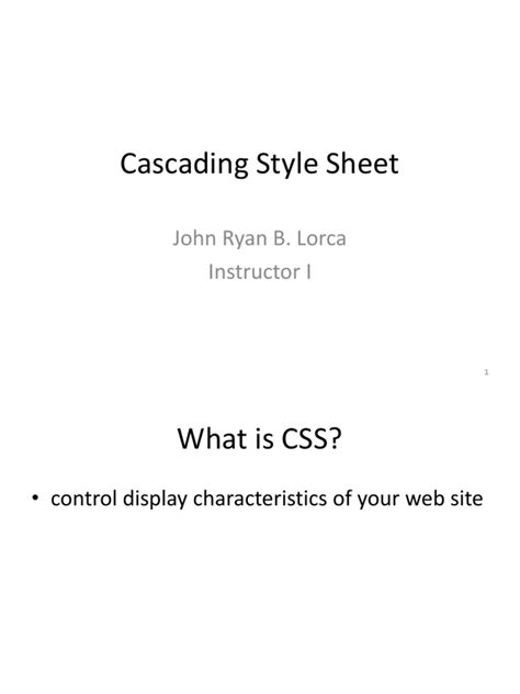 6-Cascading Style Sheet | PDF | Cascading Style Sheets | Web Standards