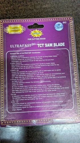 ULTRAFAST TCT Saw Blade or Wood Cutting Blade at best price in Coimbatore