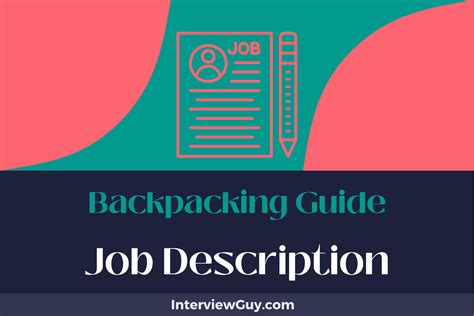 Backpacking Guide Job Description [Updated for 2024]