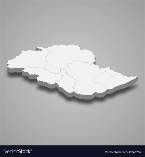 3d isometric map gilgit-baltistan Royalty Free Vector Image