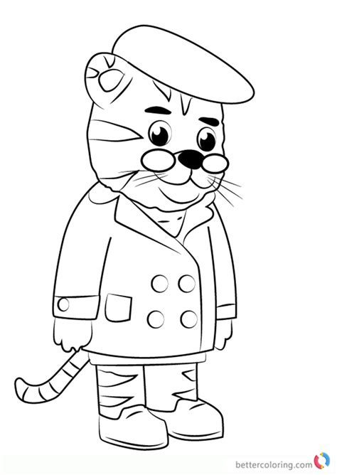 Grandpere Tiger from Daniel Tiger Coloring Pages - Free Printable Coloring Pages