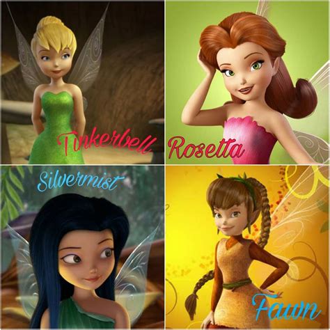 Tinkerbell, Rosetta, Silvermist and Fawn by Sailorplanet97 on DeviantArt