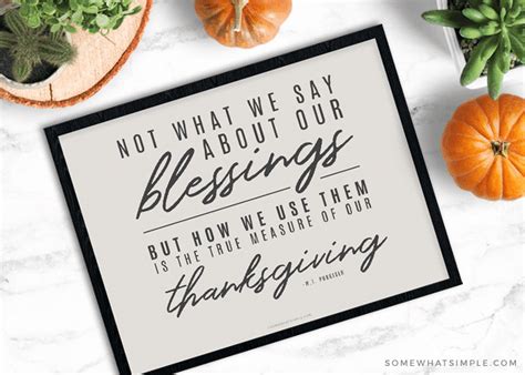 Thanksgiving Quote || Free Printable - Somewhat Simple