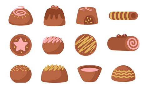 Chocolate Cake Illustration Element Set 32495103 Vector Art at Vecteezy