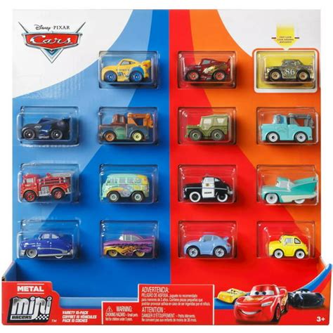 Disney / Pixar Cars Die Cast Metal Mini Racers Variety Car 15-Pack ...