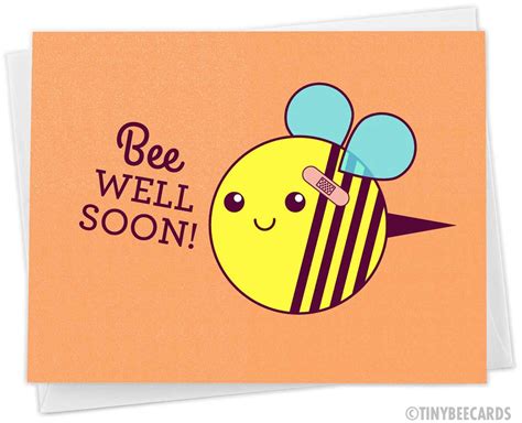 Get Well Soon Card bee Well Soon Bee Pun Card - Etsy