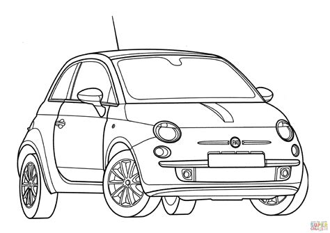 Fiat 500 coloring page | Free Printable Coloring Pages